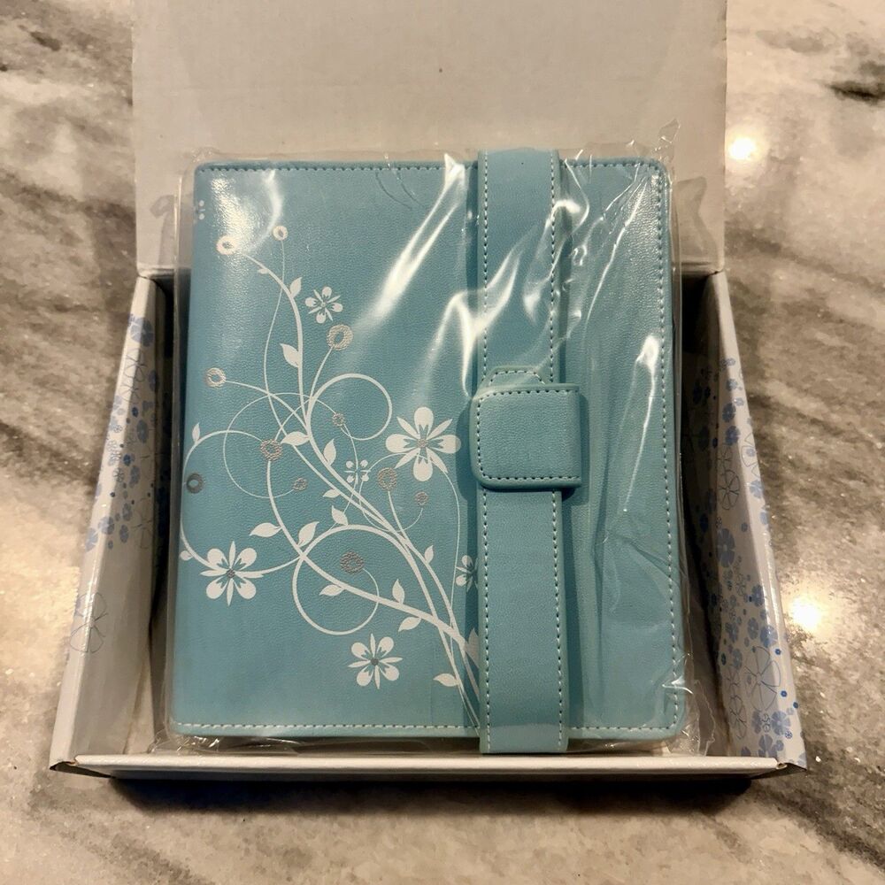Creative Memories Reflections 4x6 PicFolio Album Light Blue Flowers New!